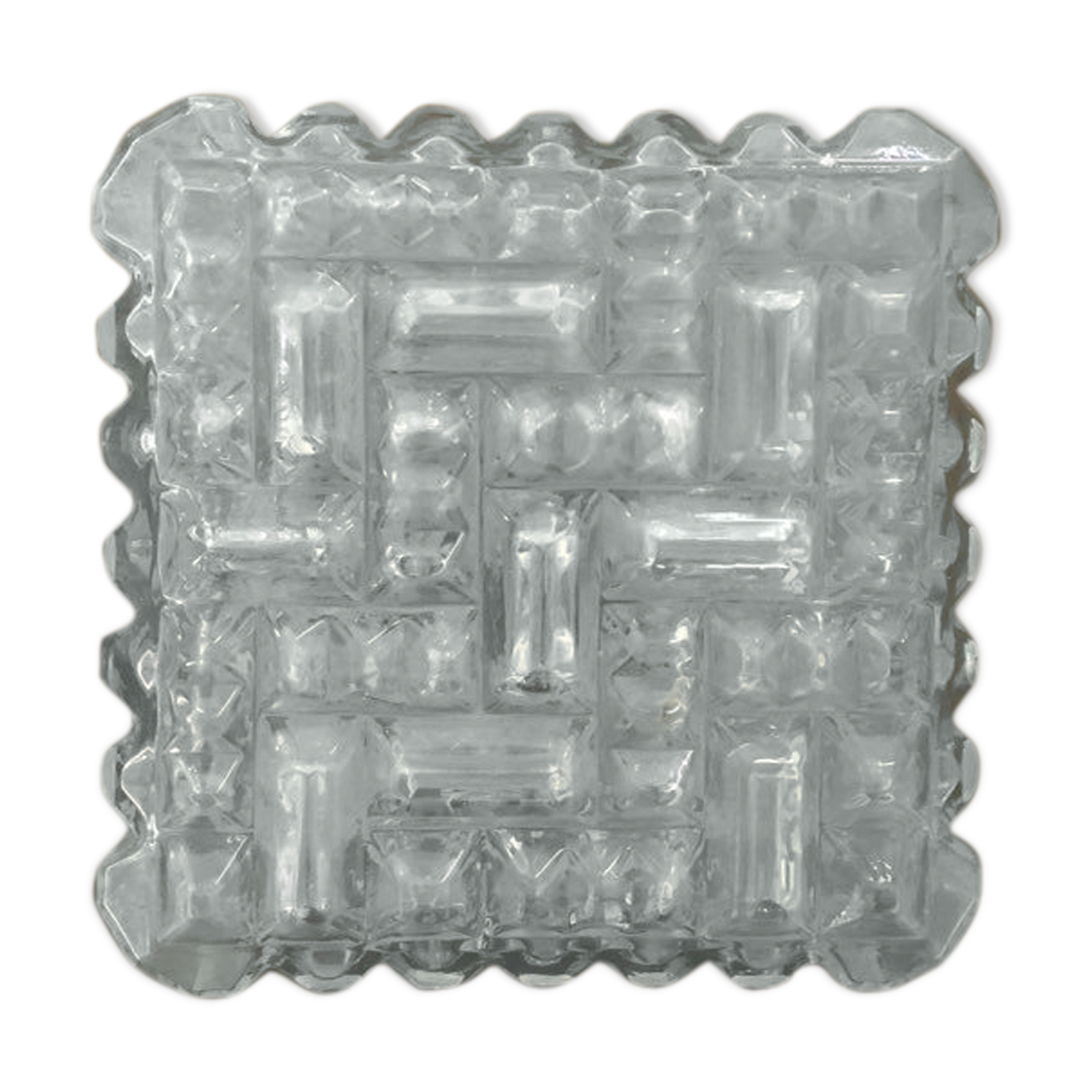 Moulded glass ceiling