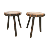 Pair of tripod stools
