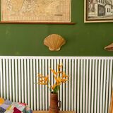 Lampe murale moderne du milieu du siècle Clam Shell Pencil Reed