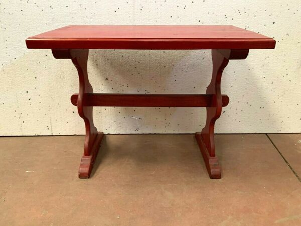 Table de bistrot ou jardin en sapin patiné XX siècle