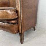 Clubchair sheep’s leather