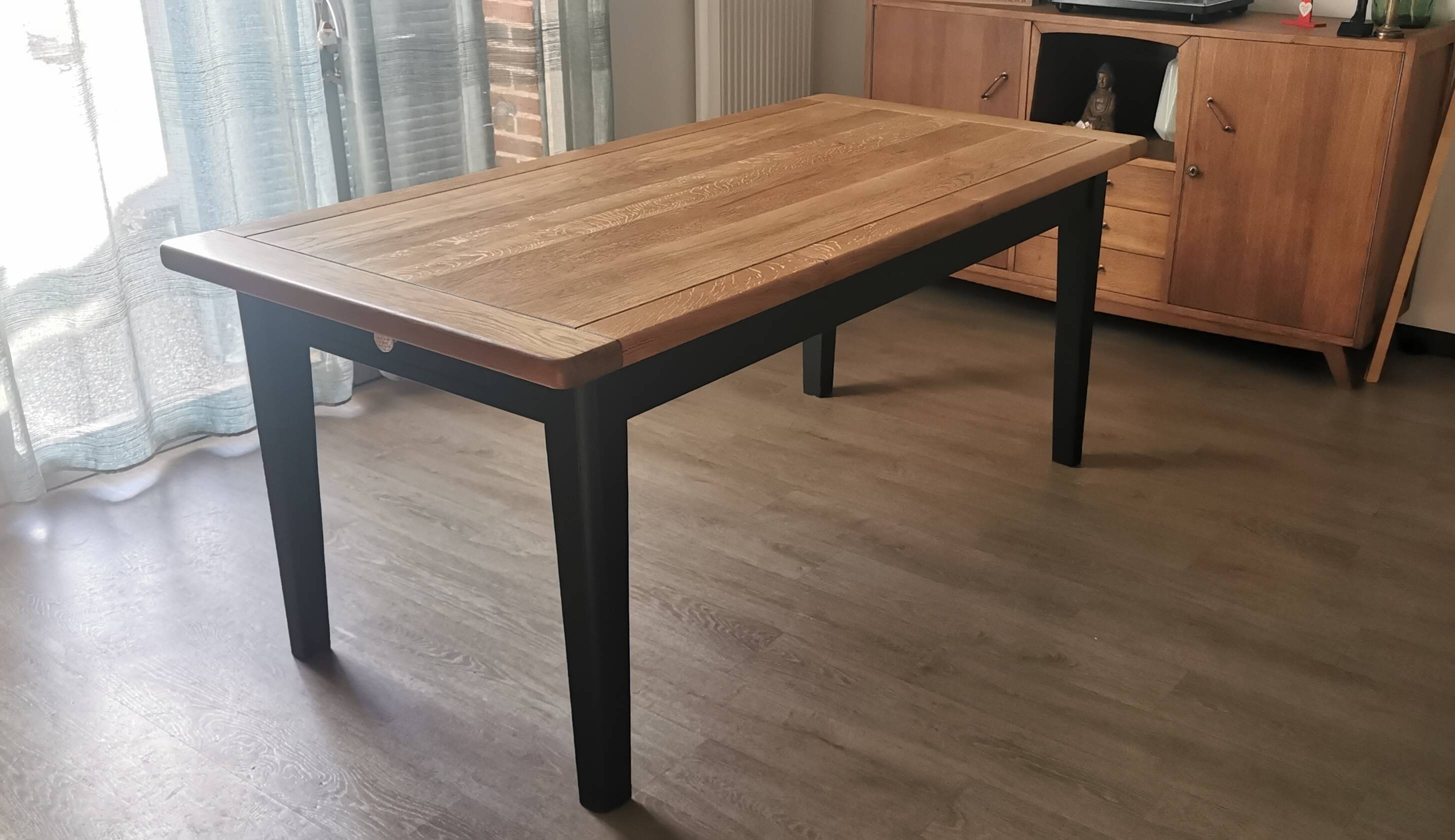 Solid oak farm table