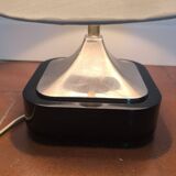 Silver-plated metal table lamp by Jean Curti, 1970