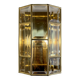 Italian brass wall lights, 1980s