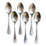 6 Christofle silver-plated tablespoons, "Malmaison" service.