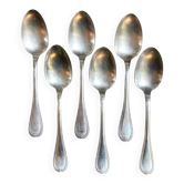 6 Christofle silver-plated tablespoons, "Malmaison" service.