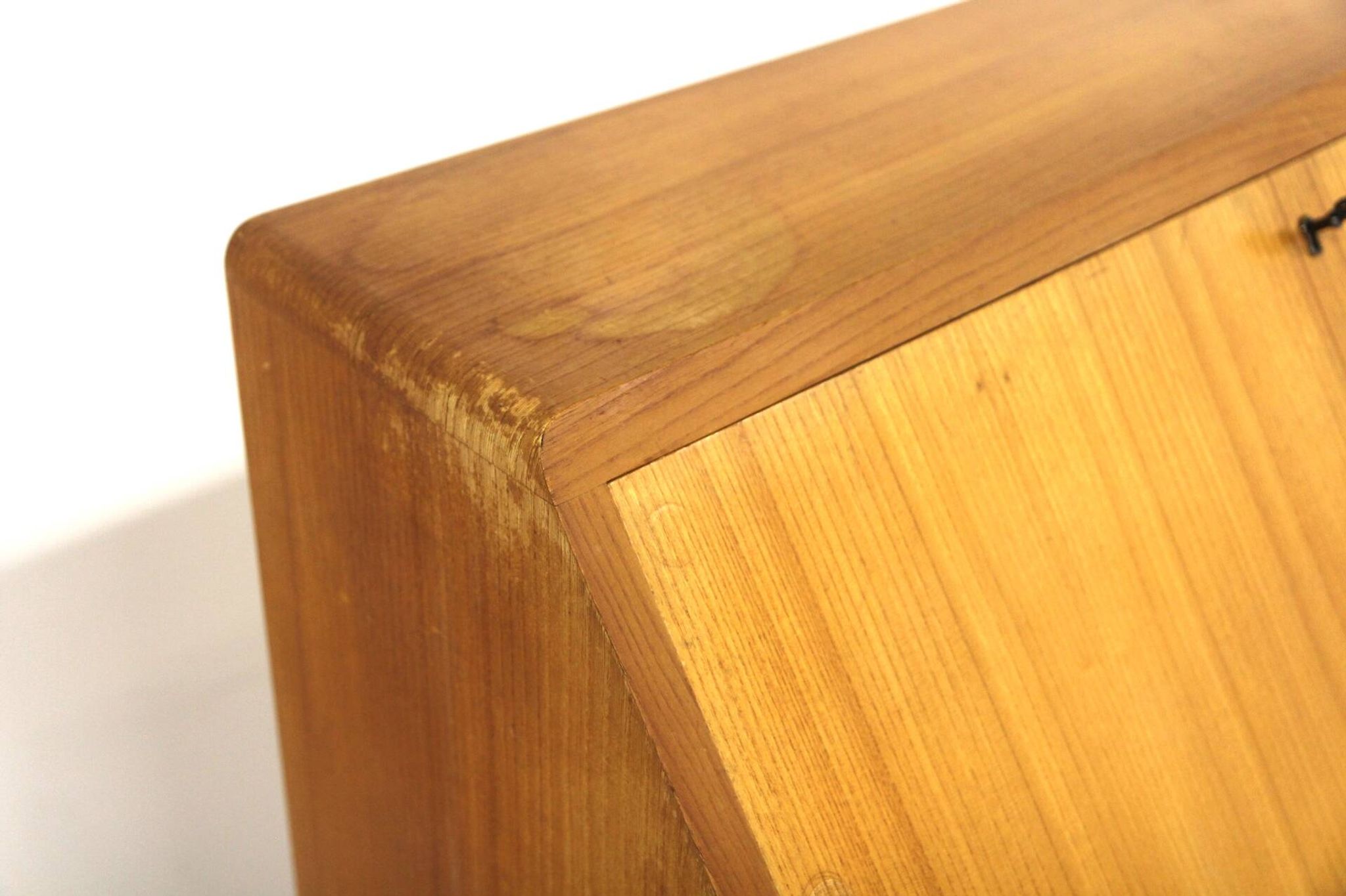 Scandinavian secretary in elm, Swedish modern, Sweden, 1940.