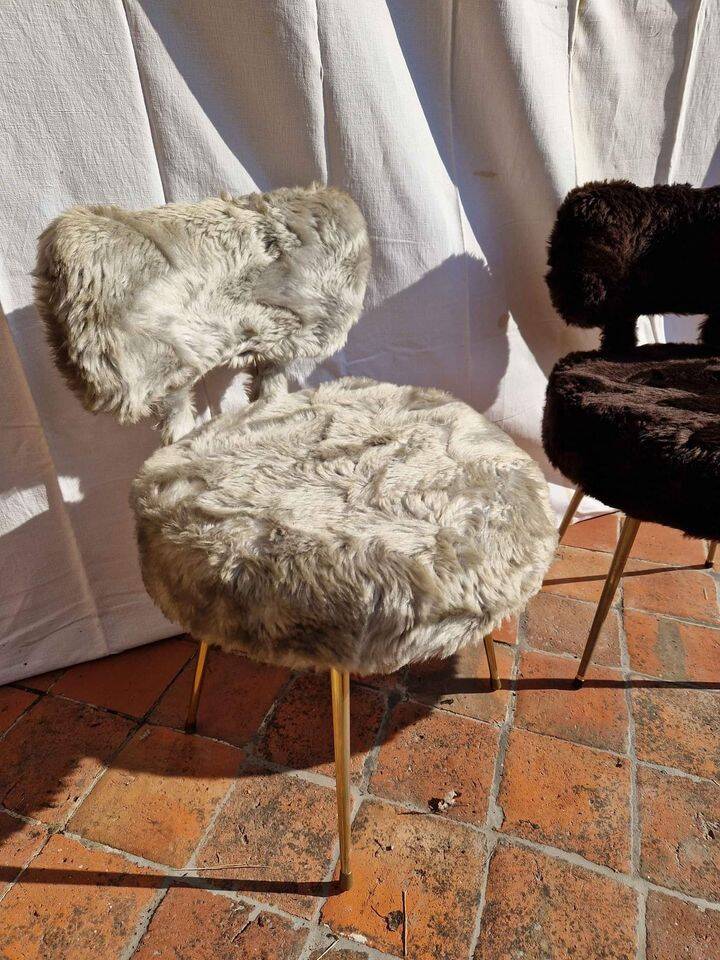 Vintage moumoute Pelfran chairs