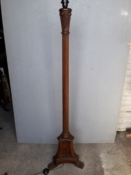 Lampadaire bois sculpté mouluré st empire ep 1930/40