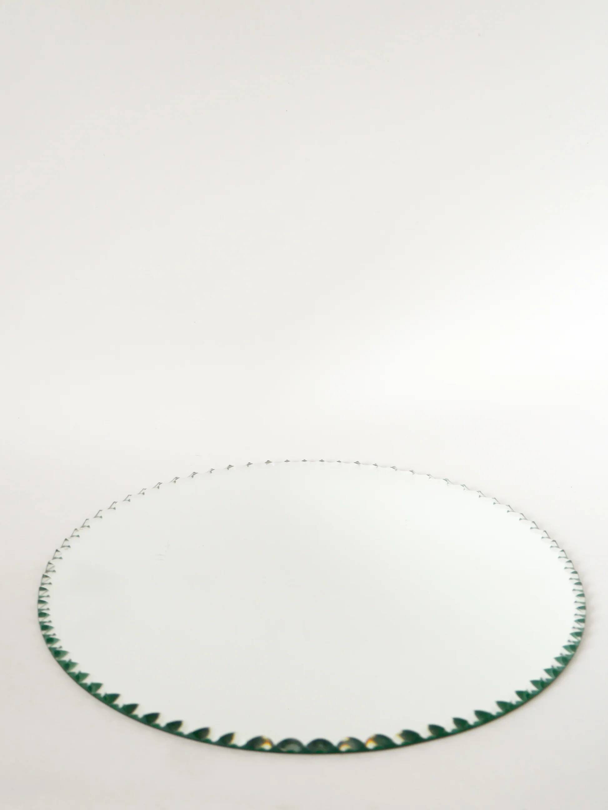 Large serrated mirror tray, Art Deco, 1930