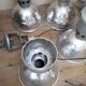 Lot de 4 suspensions industrielles XX°