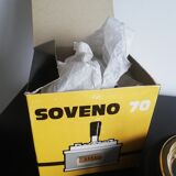 Black ashtray and gold gold gold metal with Soveno wheel