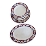 Part of a vintage Bandonviller faience table service, Joubert model, 14 pieces, early 20th century
