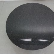 Mid-century  granite stone round coffee table, 1970's italy