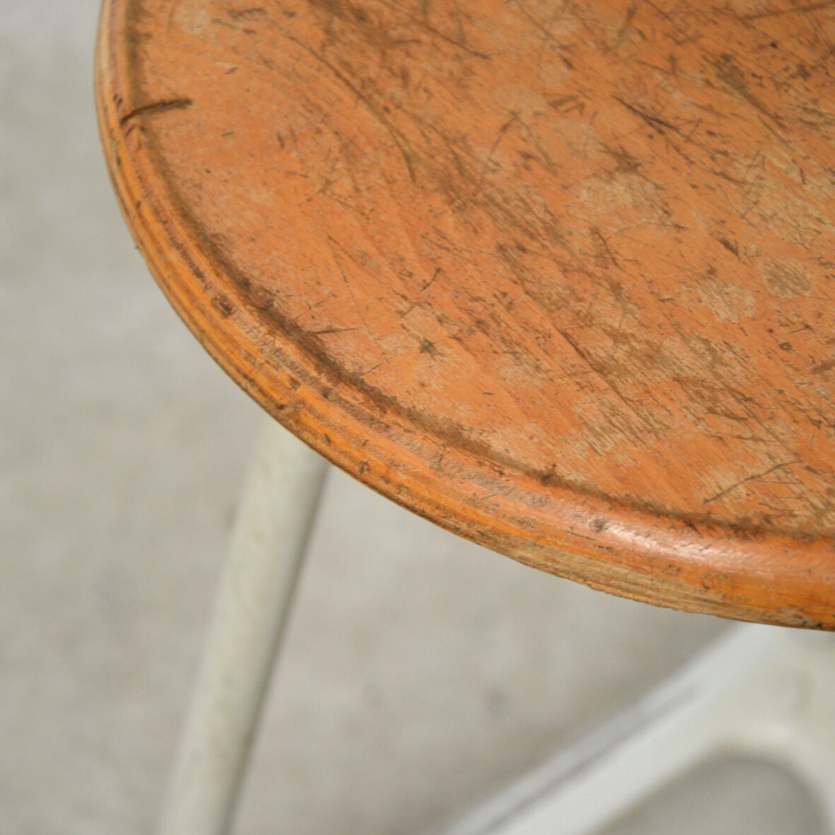 Wood and steel workshop chair