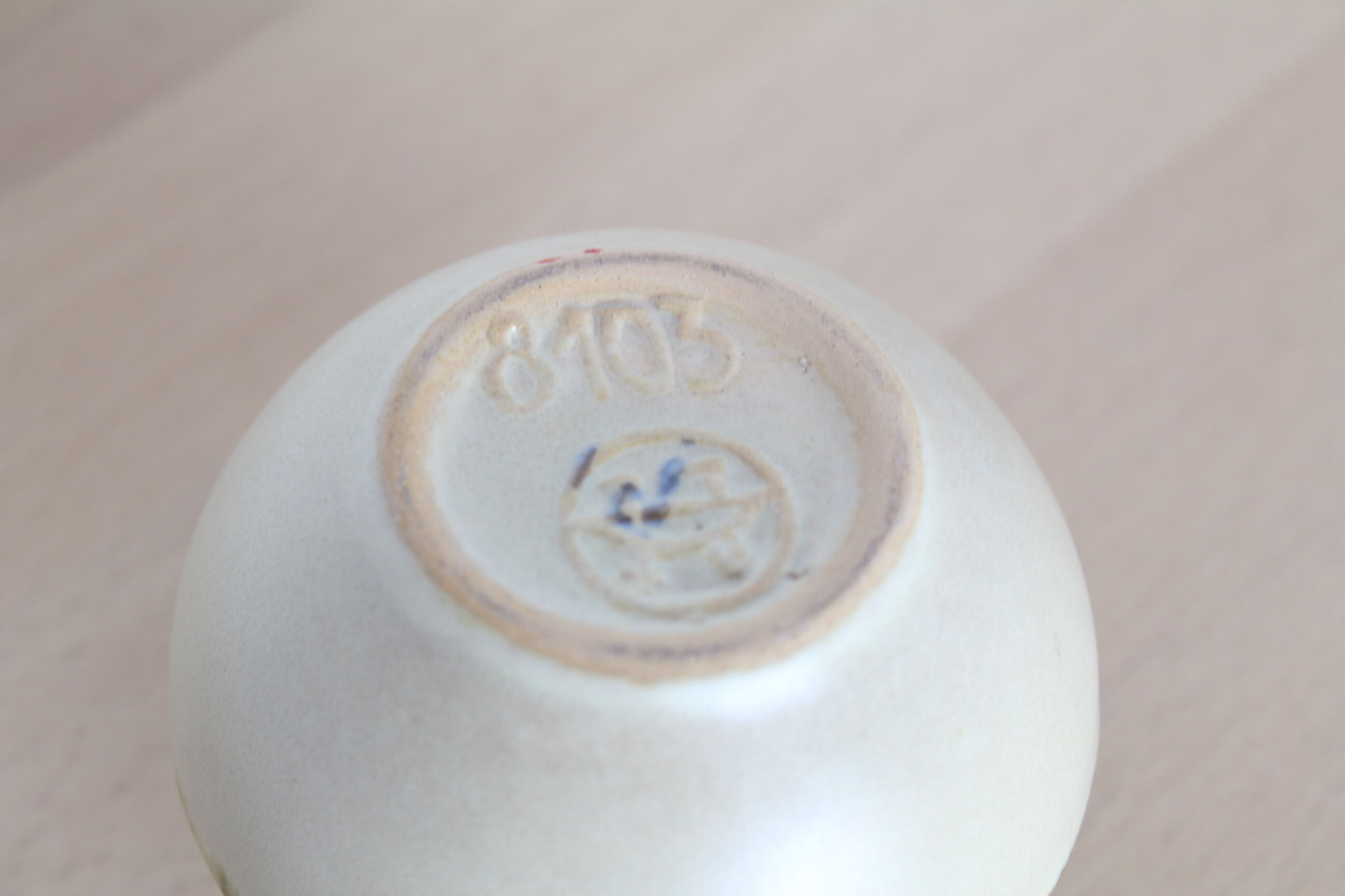 Vase ball miniature 7cm ceramic West Germany