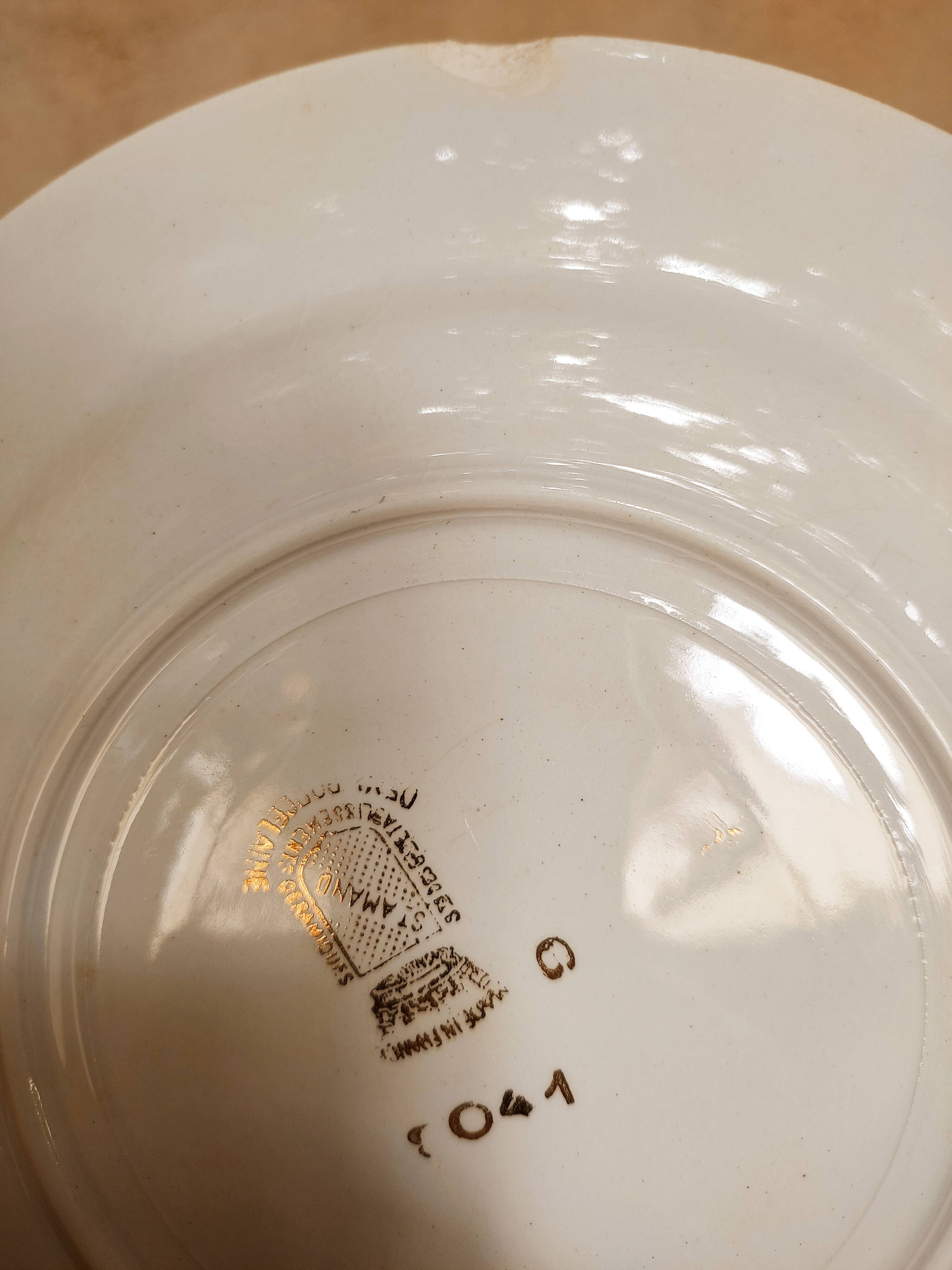 Set of 7 plates in earthenware L'Amandinoise