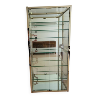 Vitrine verre et laiton