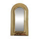 Vintage Moroccan handcrafted brass wall mirror arch shape 19 x 34 cm