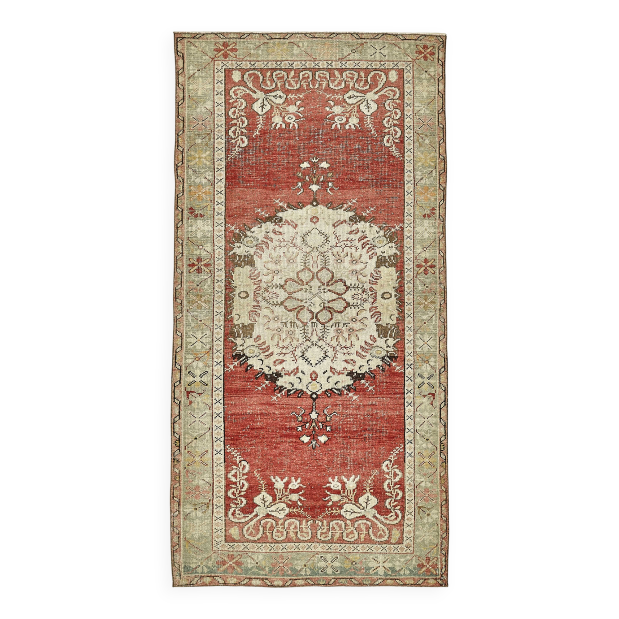 Turkish Vintage Anatolian Rug 100 cm x 205 cm