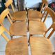 Set of 6 vintage wooden bistro chairs by Baumann