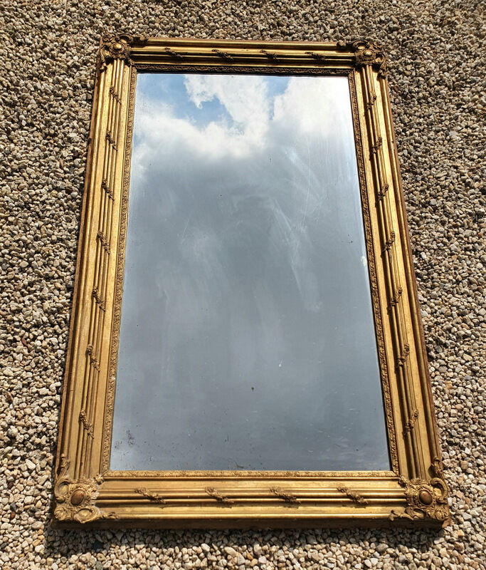 Old Large Carved Golden Mirror 91x148cm