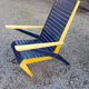 Garden furniture of the 50s coffee table + 2 armchairs compass legs