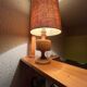 Vintage turned wood lamp – 70s chalet style