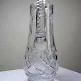 Large cut crystal water pitcher, European crystal makers 20th century