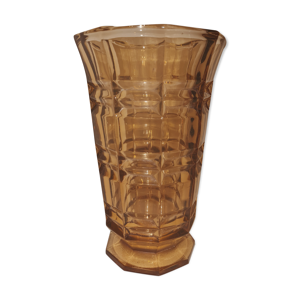 vase verre à facettes - 1950