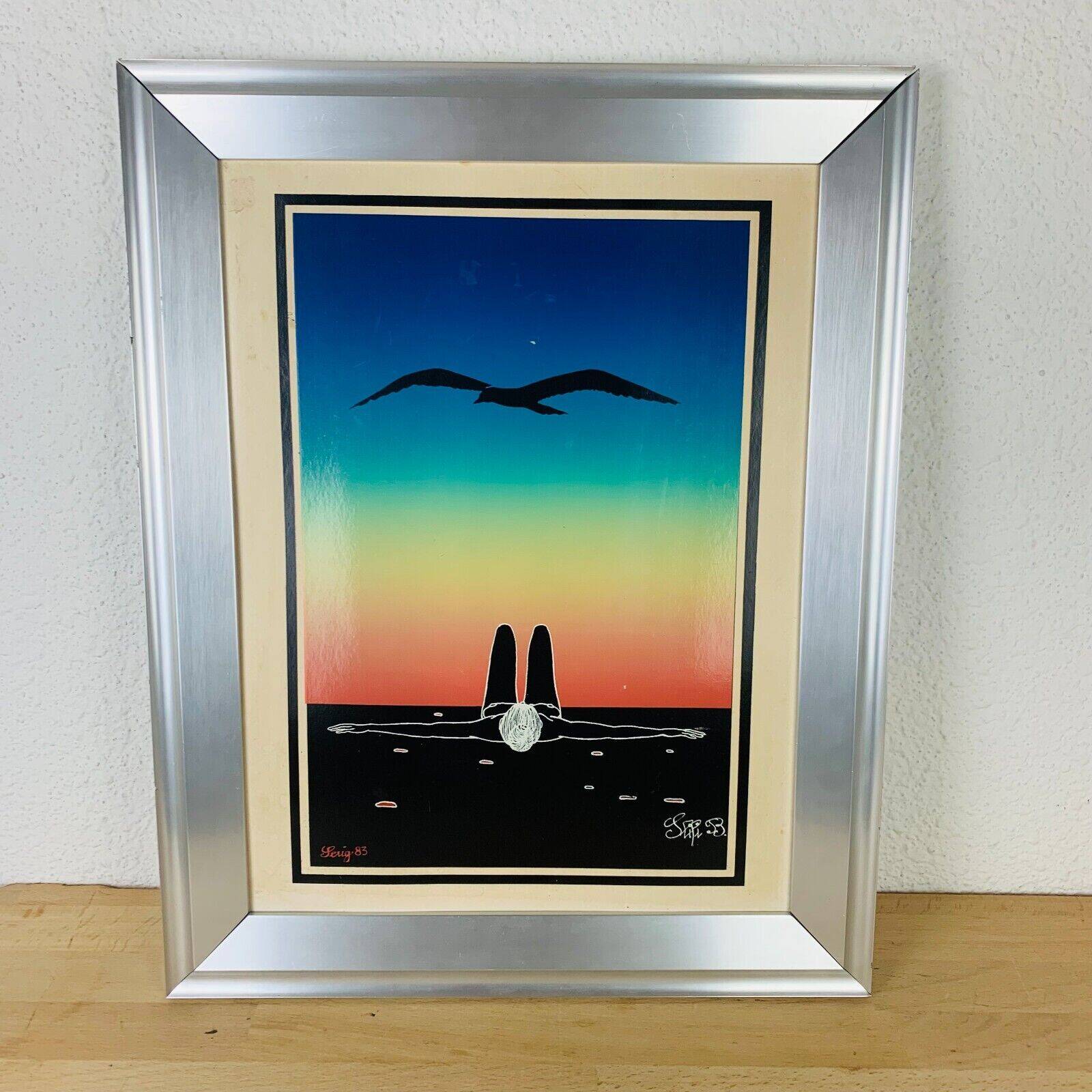 Nude silkscreen painting from the 80s