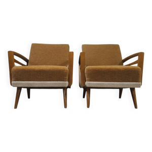 Paire de fauteuils velours