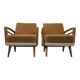Pair of corduroy armchairs from the 1950s