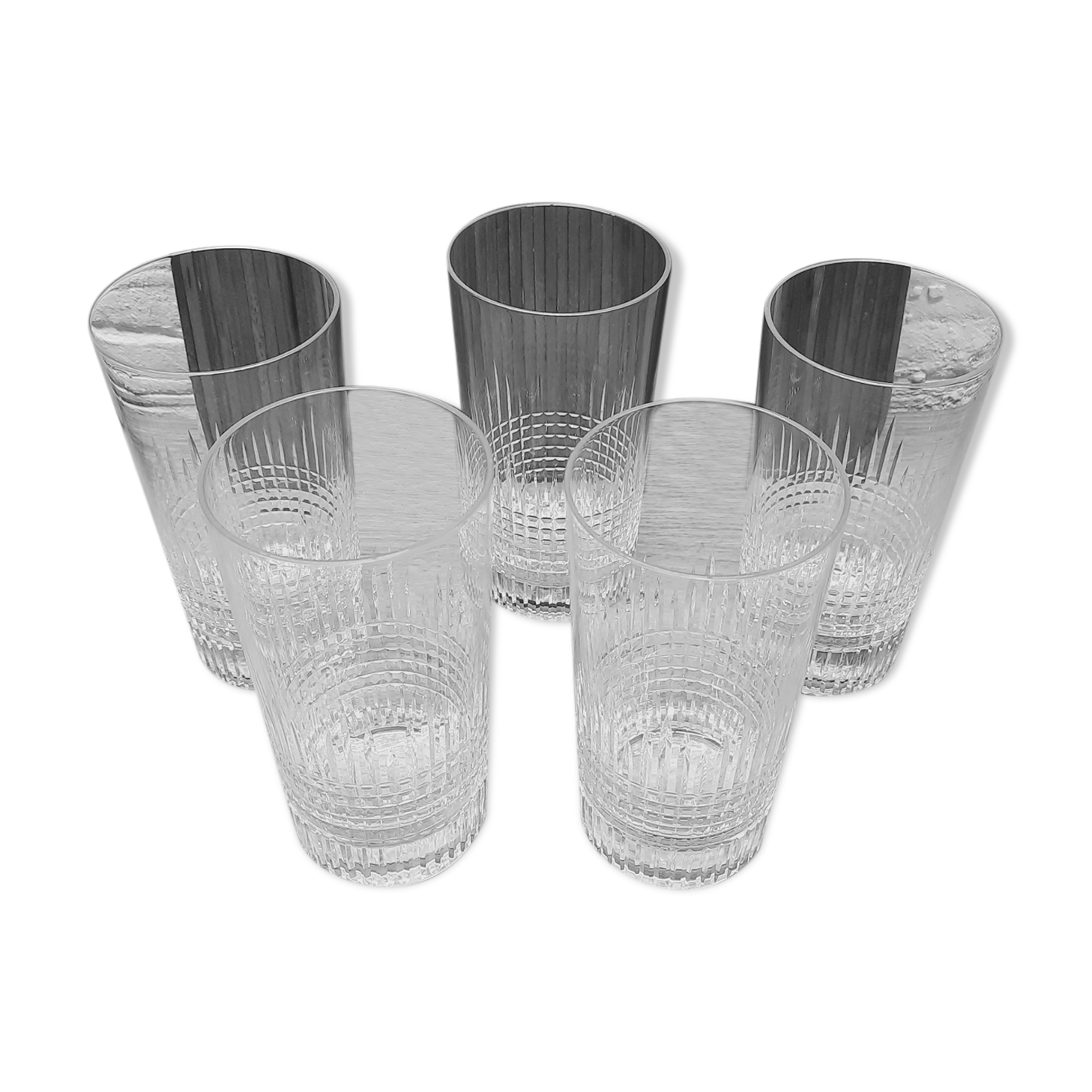Lot 5 glasses with orangeade Baccarat
