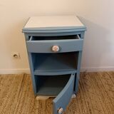 Vintage blue children's bedside table