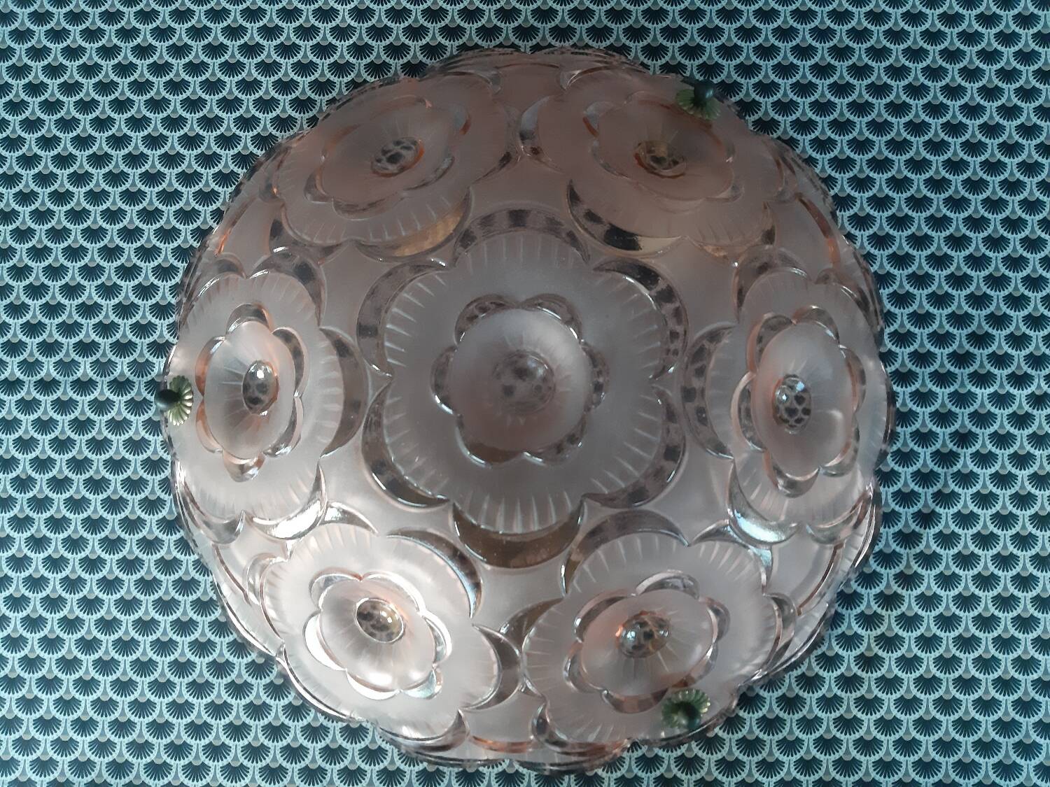 Colorful glass pendant light