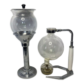 Vintage glass coffee maker pyrex chrome 8 cups Hellem circa 1950