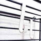 Wall coat rack with removable hooks