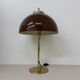 Vintage Mushroom table lamp with gold metal base , 1970s