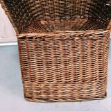 Vintage rattan wicker beach cabin Emmanuelle armchair