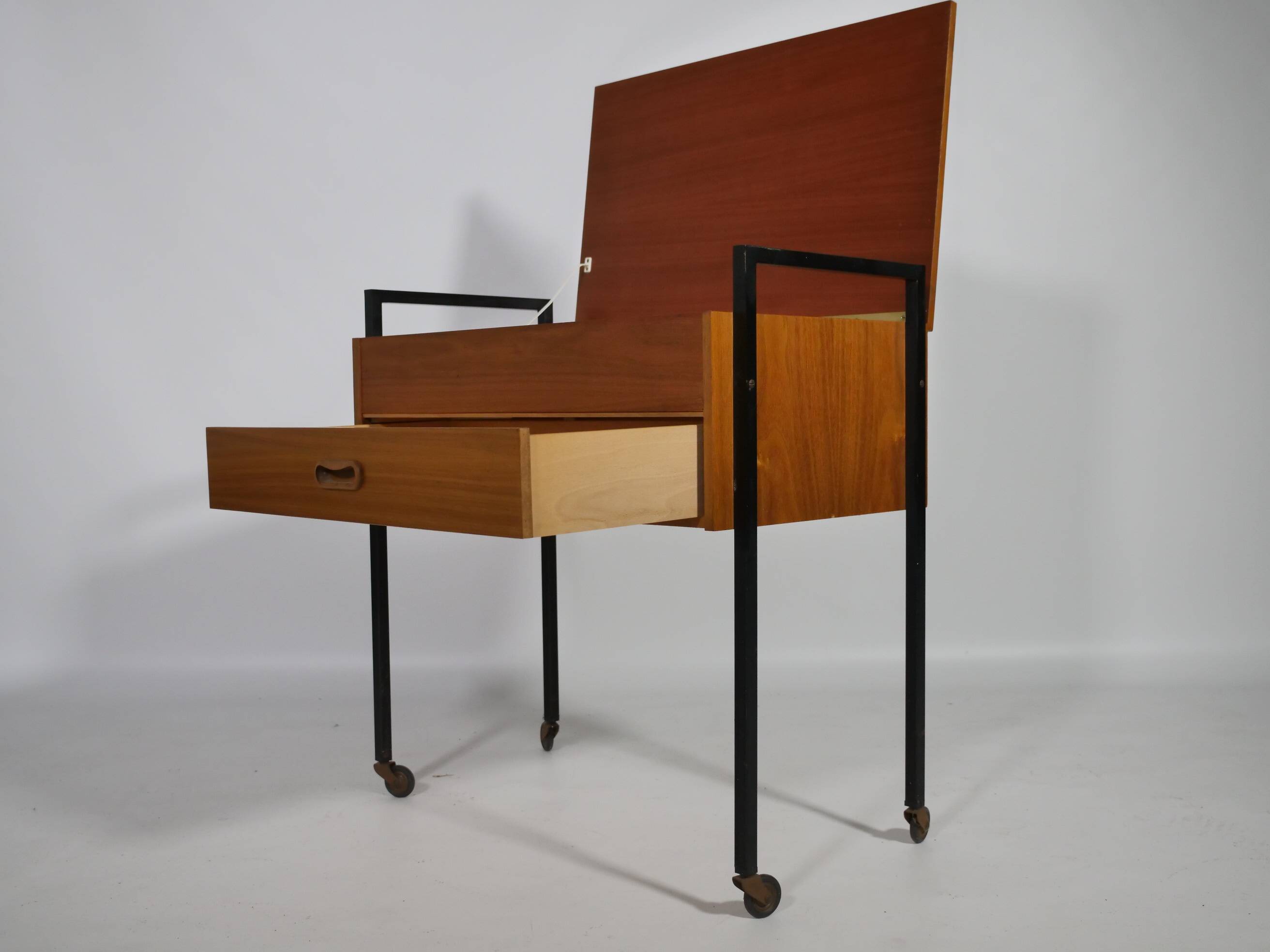 1960s Teak Chest of Drawers Roll Sewing Box