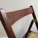 Folding chair occasional chair vintage wooden office chair with cane seat