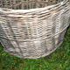 Panier rond ancien - 50 cm - panier à linge ou de jardin en osier tressé vintage