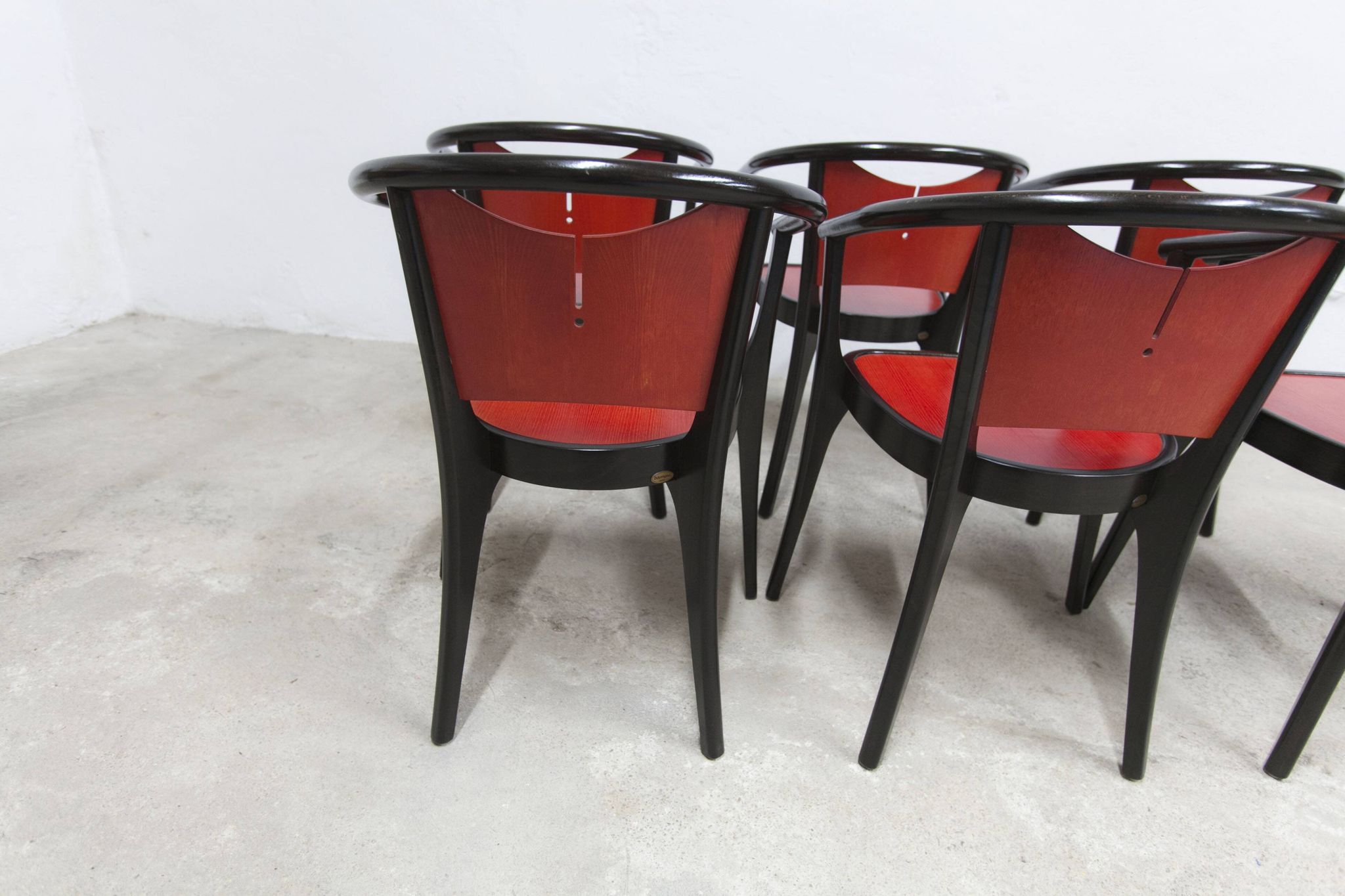 Set of 6 Baumann Diese armchairs, designed by Pagnon Pelhaître