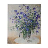 Huile sur toile, les campanules