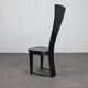 Rare ensemble de quatre chaises de salle à manger à dossier haut, Italie, années 1990