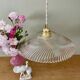 Vintage molded glass lampshade pendant light - tableware collection -