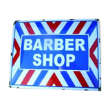 Enamelled plate of american barber