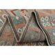1970s Vintage Turkish Oushak Handmade Wool Cotton Blue Area Rug 220x310