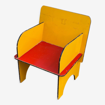 Vintage plywood kids chair / children's chair - post modern design